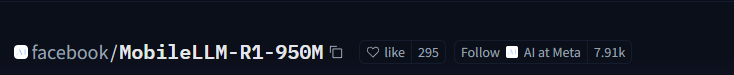 Meta MobileLLM-R1 Screenshot